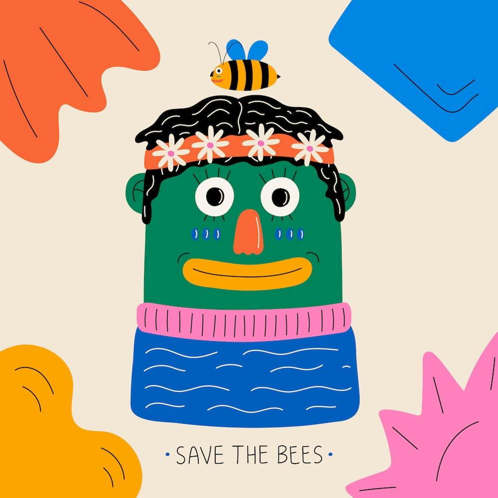 Save The Bees Square