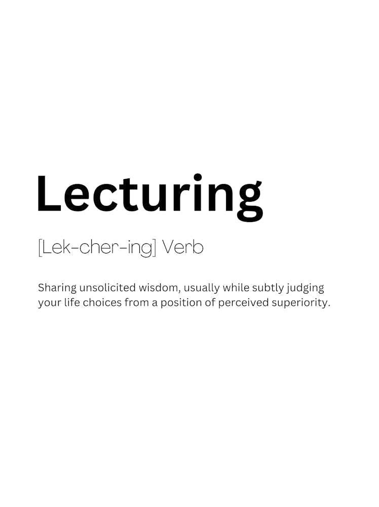 Lecturing Definition Meaning