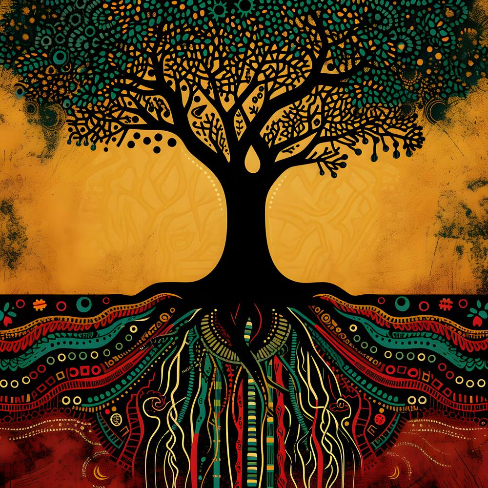 Tree In Africa With Deep Roots Black History