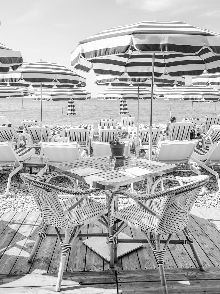 Monochrome Riviera View