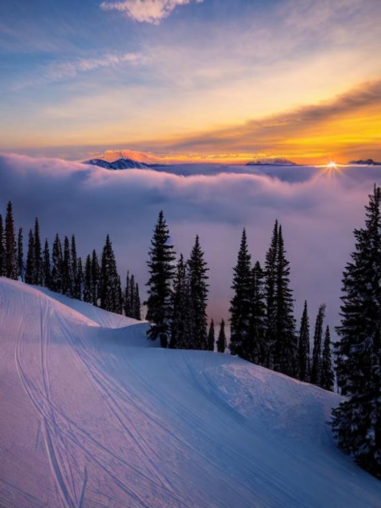 Keystone, Usa Sunrise Skiing Poster