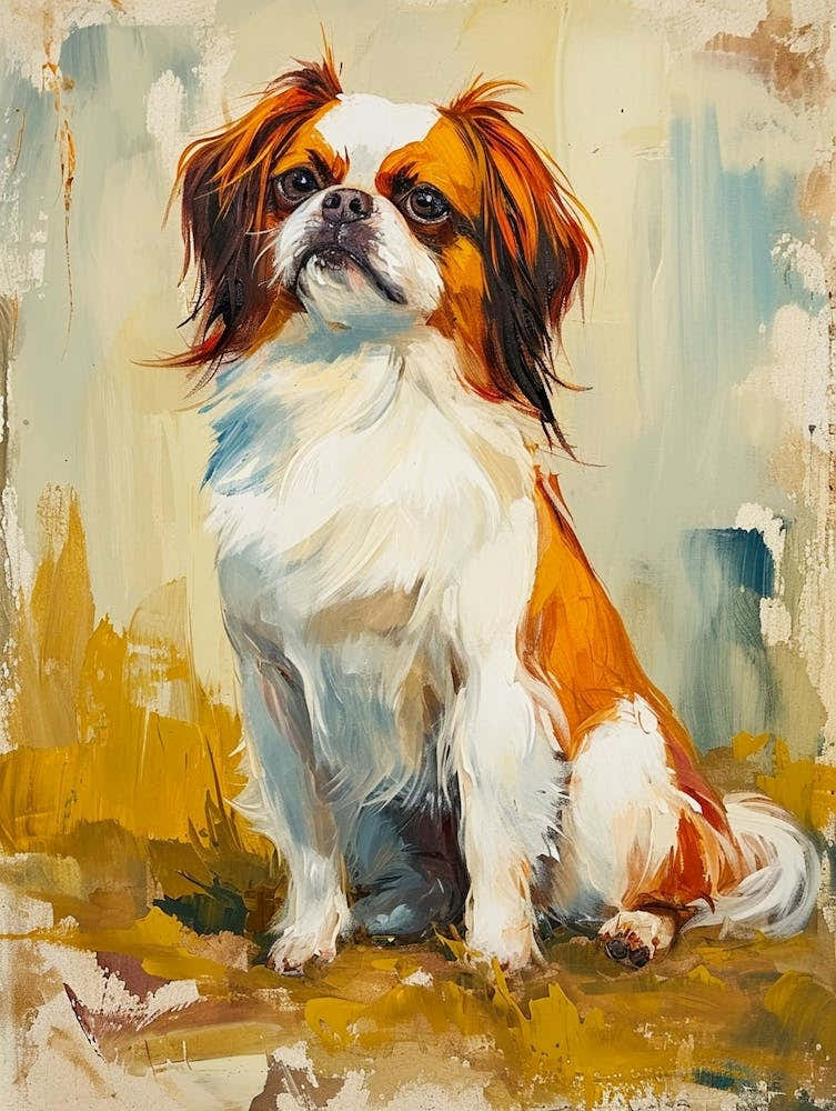 Japanese Chin Acrylic Painting 3