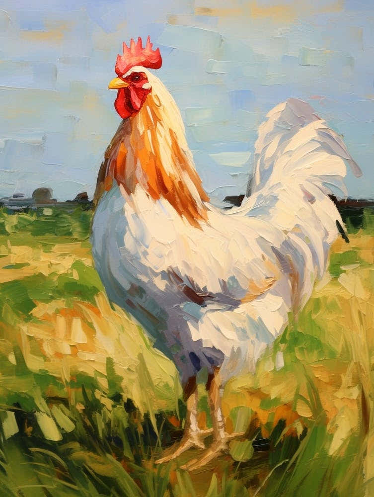 Bird Painting Rooster 3