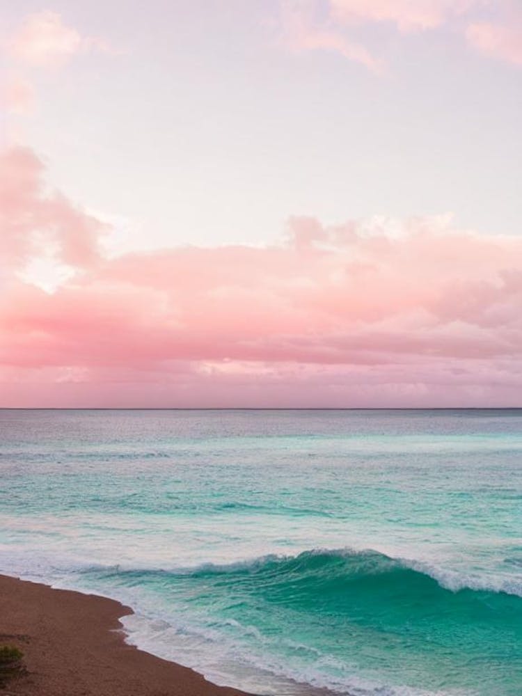 Galley Bay Beach, Antigua Pink Photography 1