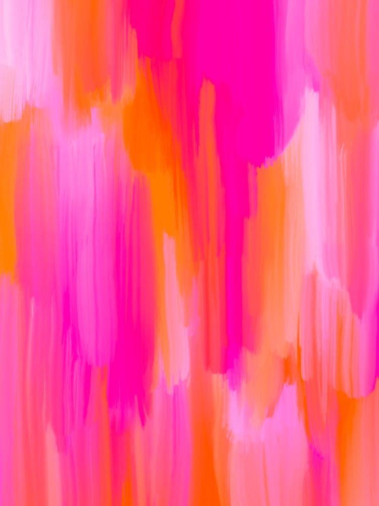 Painterly Pink and Orange Abstract
