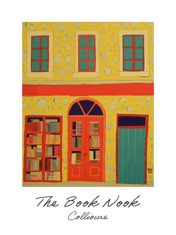 Collioure The Book Nook Pastel Colours 2 Poster