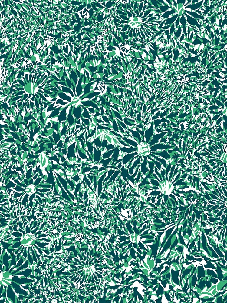 Linear Garden - Teal Green