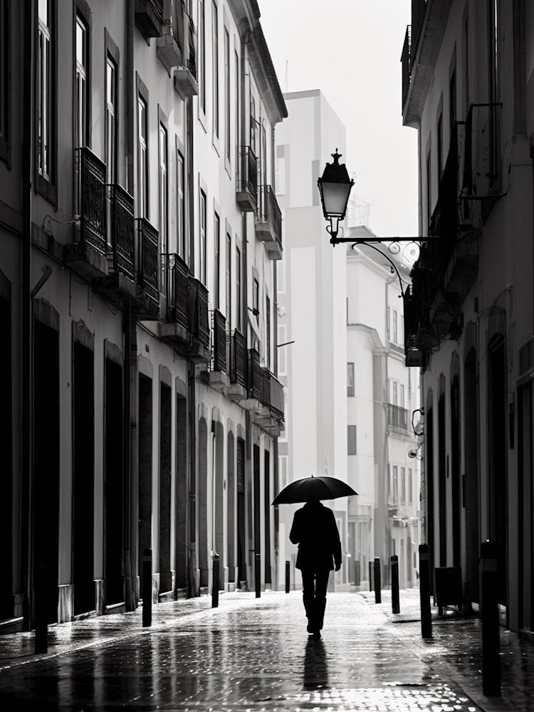Lisbon, Portugal, Mediterranean Black And White Photography Analogue 1