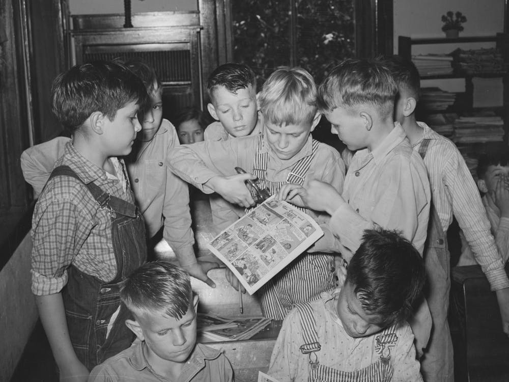 Making Books Of Comic Strips, Grade School, San Augustine, Texas By Russell Lee