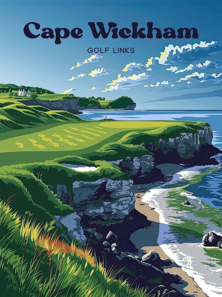 Cape Wickham King Island Travel Illustration
