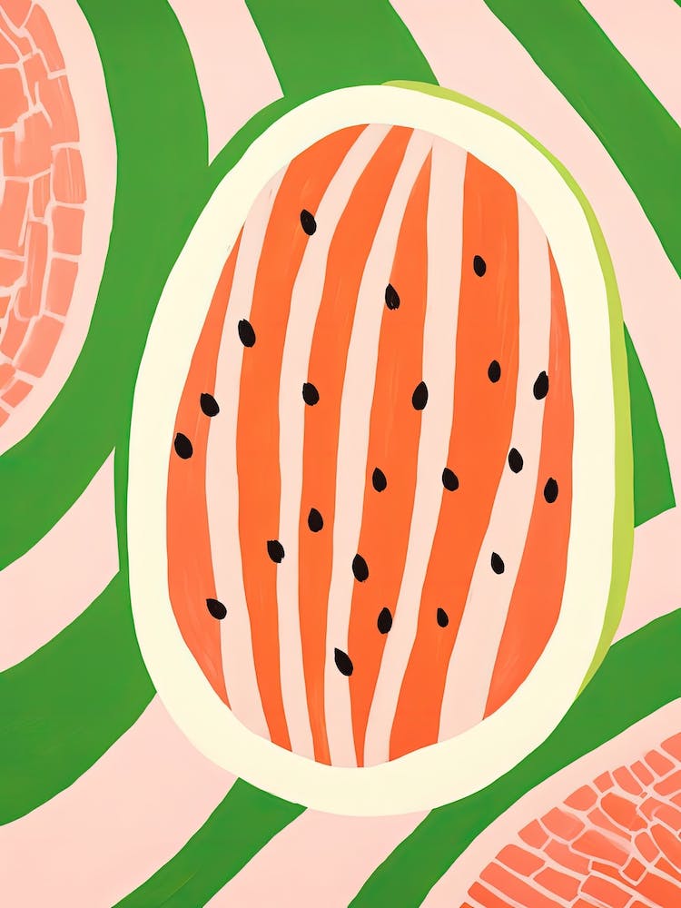 Honeydew Melon Fruit Summer Illustration 1
