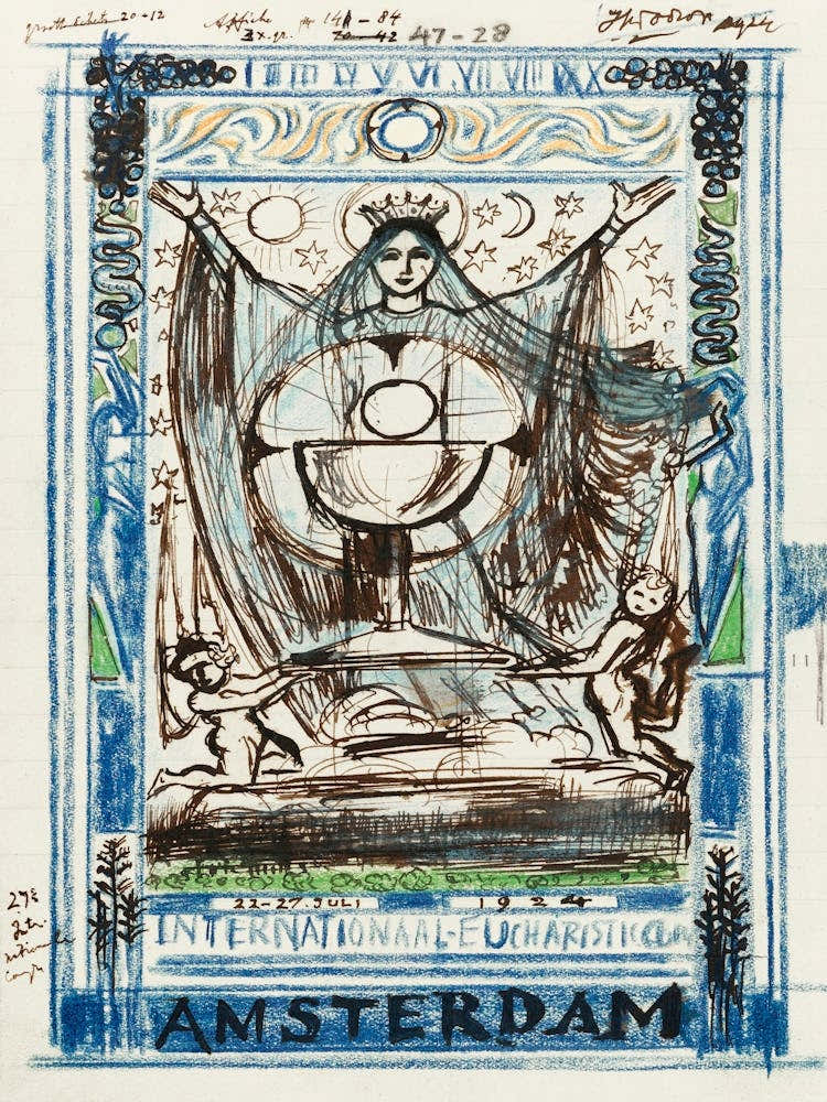 Design For A Poster For The International Eucharistic Congress, Jan Toorop