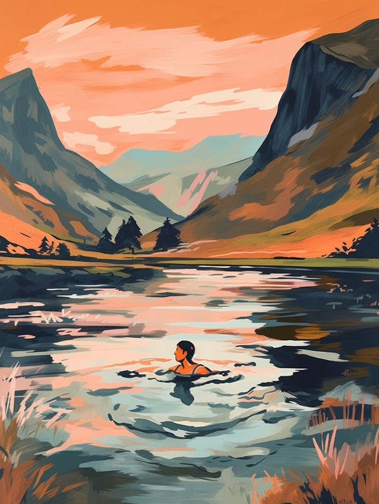 Wild Swimming At Buttermere Cumbria 3