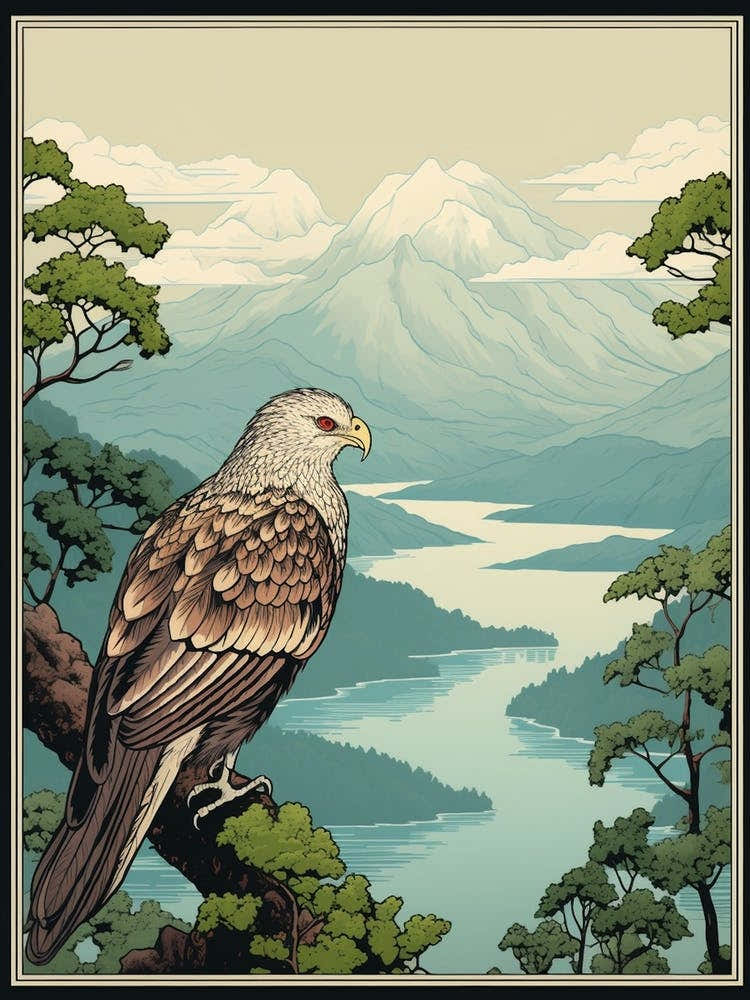 Shiretoko National Park, Japan Vintage Travel Art 4