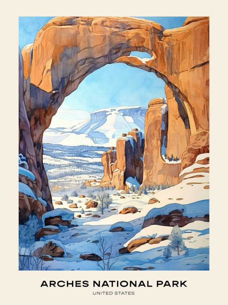 Arches National Park United States Of America 3 Poster