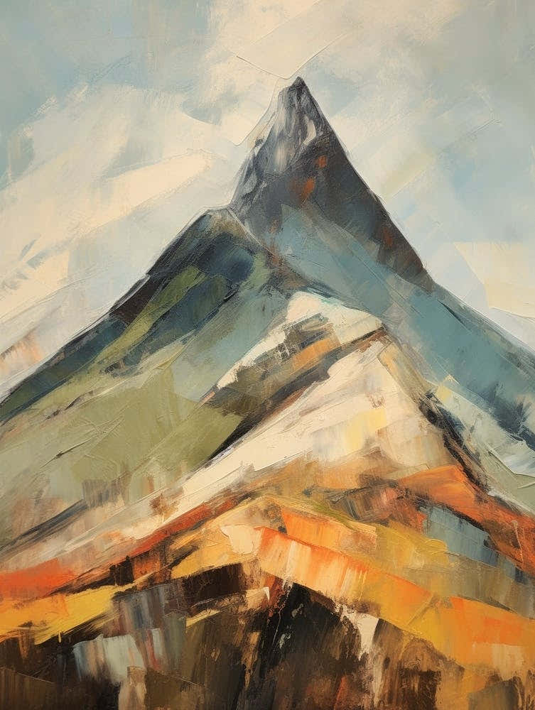 Yr Wyddfa Wales 2 Mountain Painting