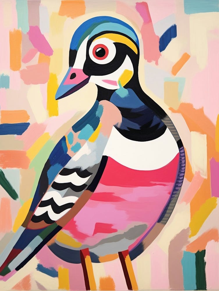 Pink Scandi Wood Duck 1