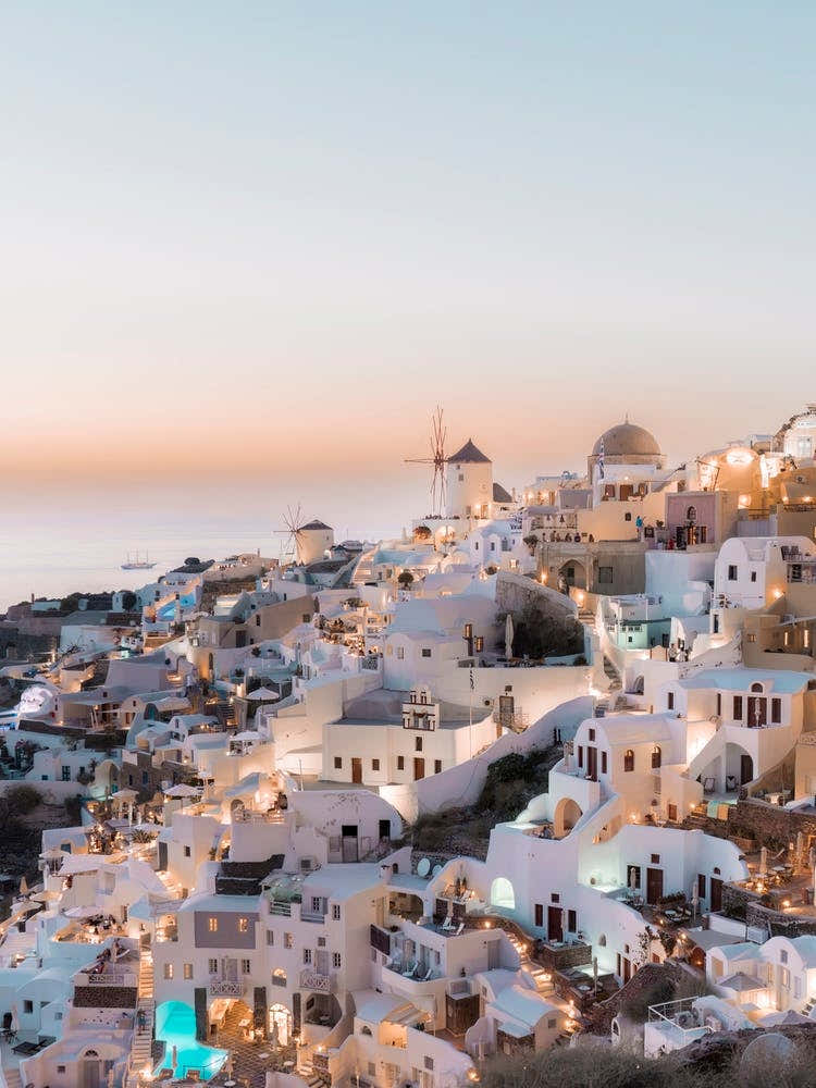 Illumination In Oia, Santorini