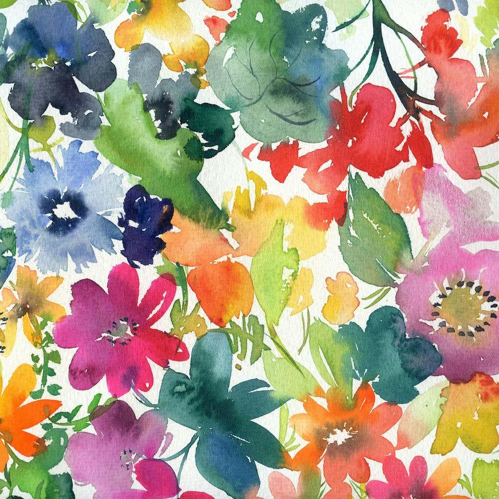 Watercolor Flowers at Noon N.o 3