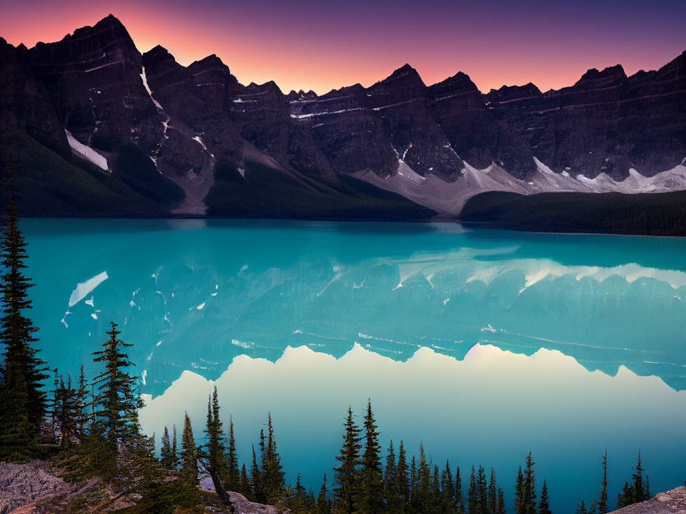 Sunrise At Lake Banff