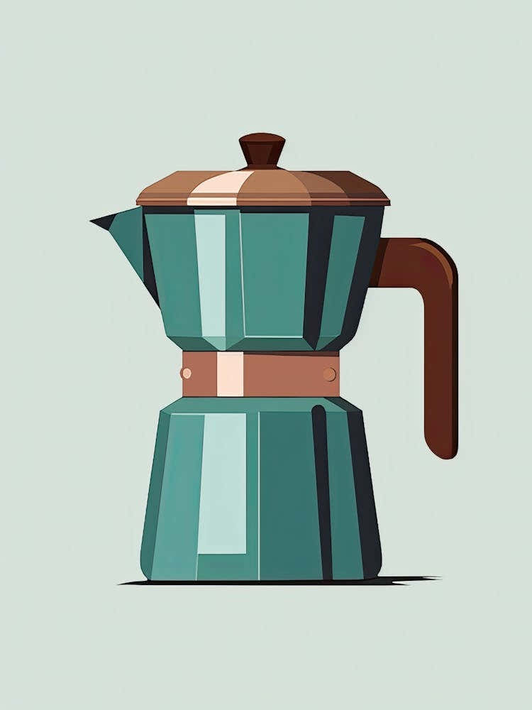 Green Italian Coffee Maker