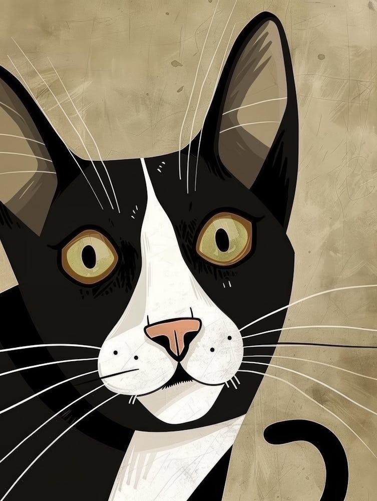 Black And White Cat 32