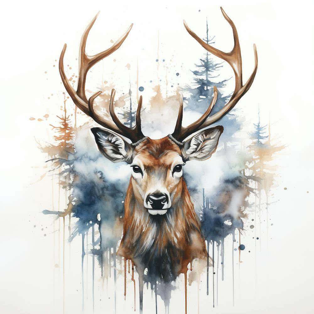 Deer Canvas Art 1