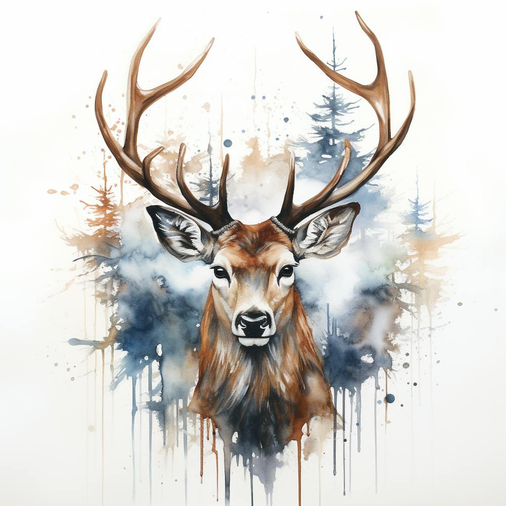 Deer Canvas Art 1