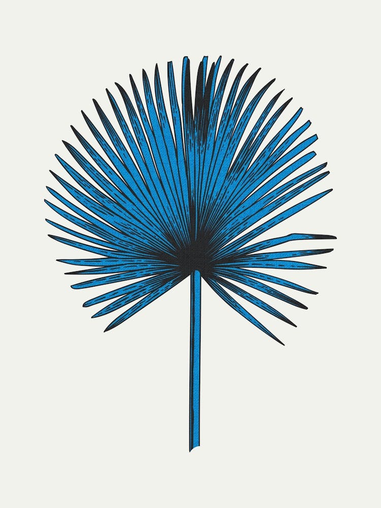 Blue Botanical Leaf Print 1