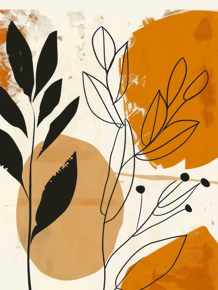 Abstract Leaves Canvas Print 8