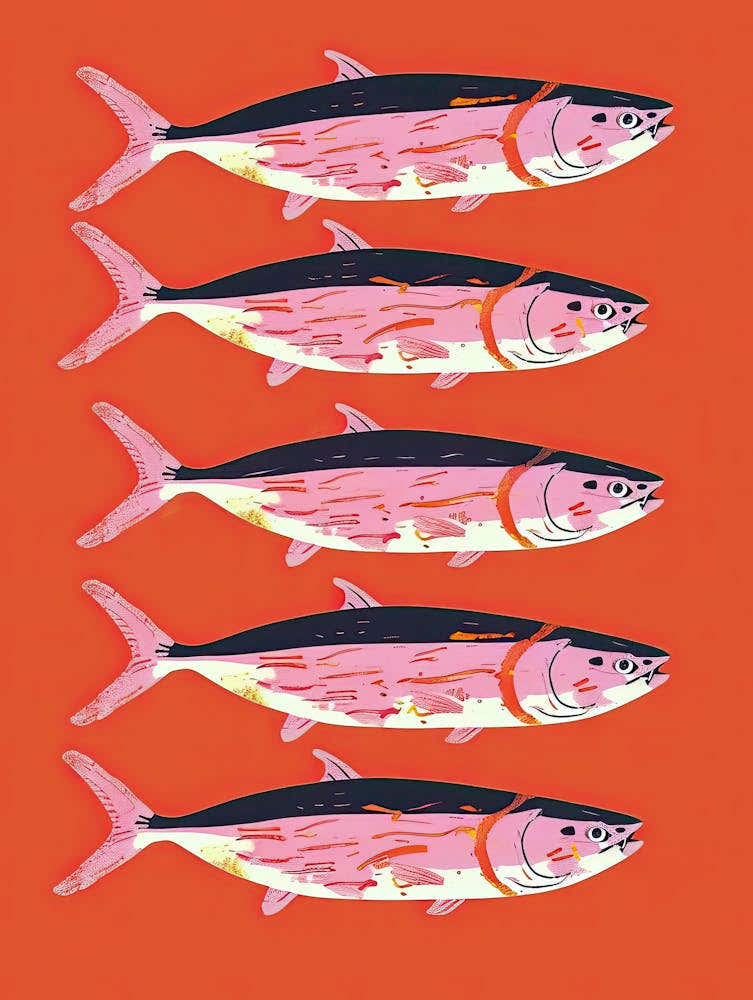 Artistic Tuna Fish Poster