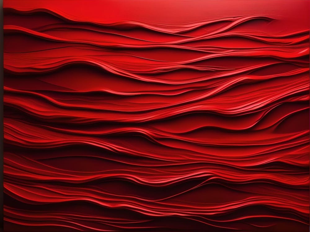 Wavy Red Wall Art