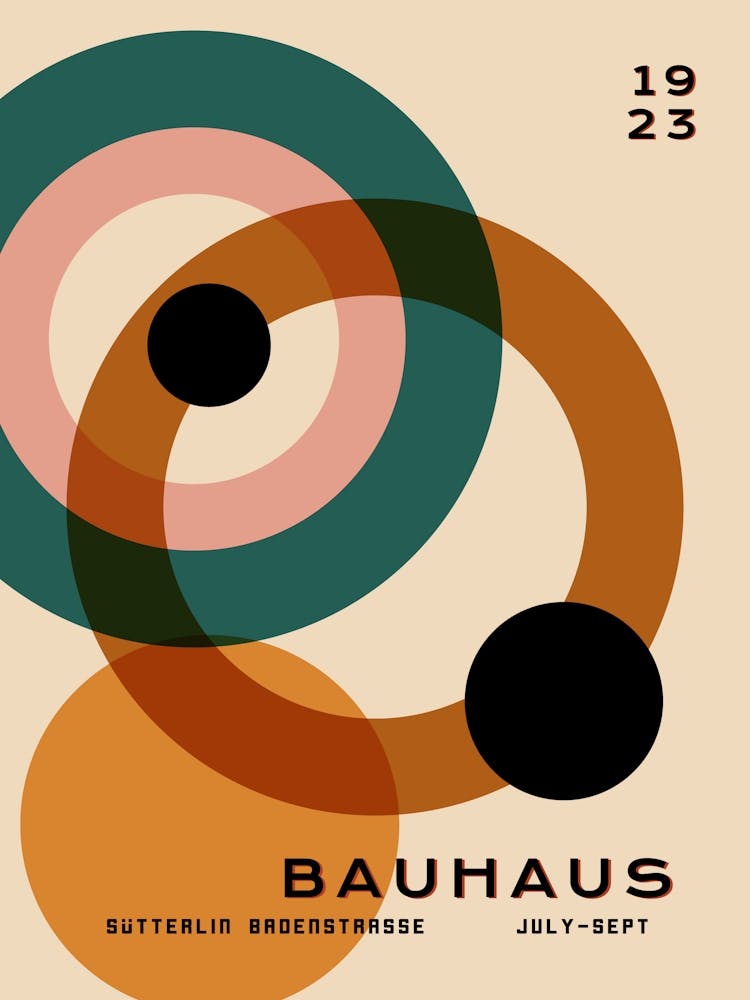 Bauhaus Retro Circles and Dots