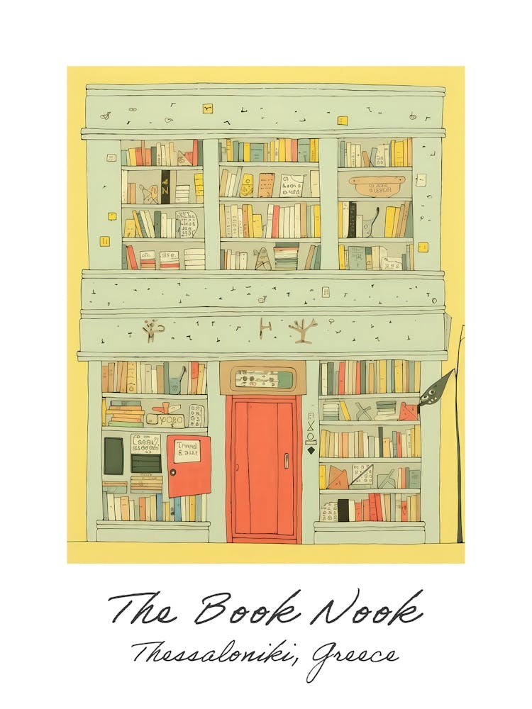 Thessaloniki, Greece The Book Nook Pastel Colours 4 Poster