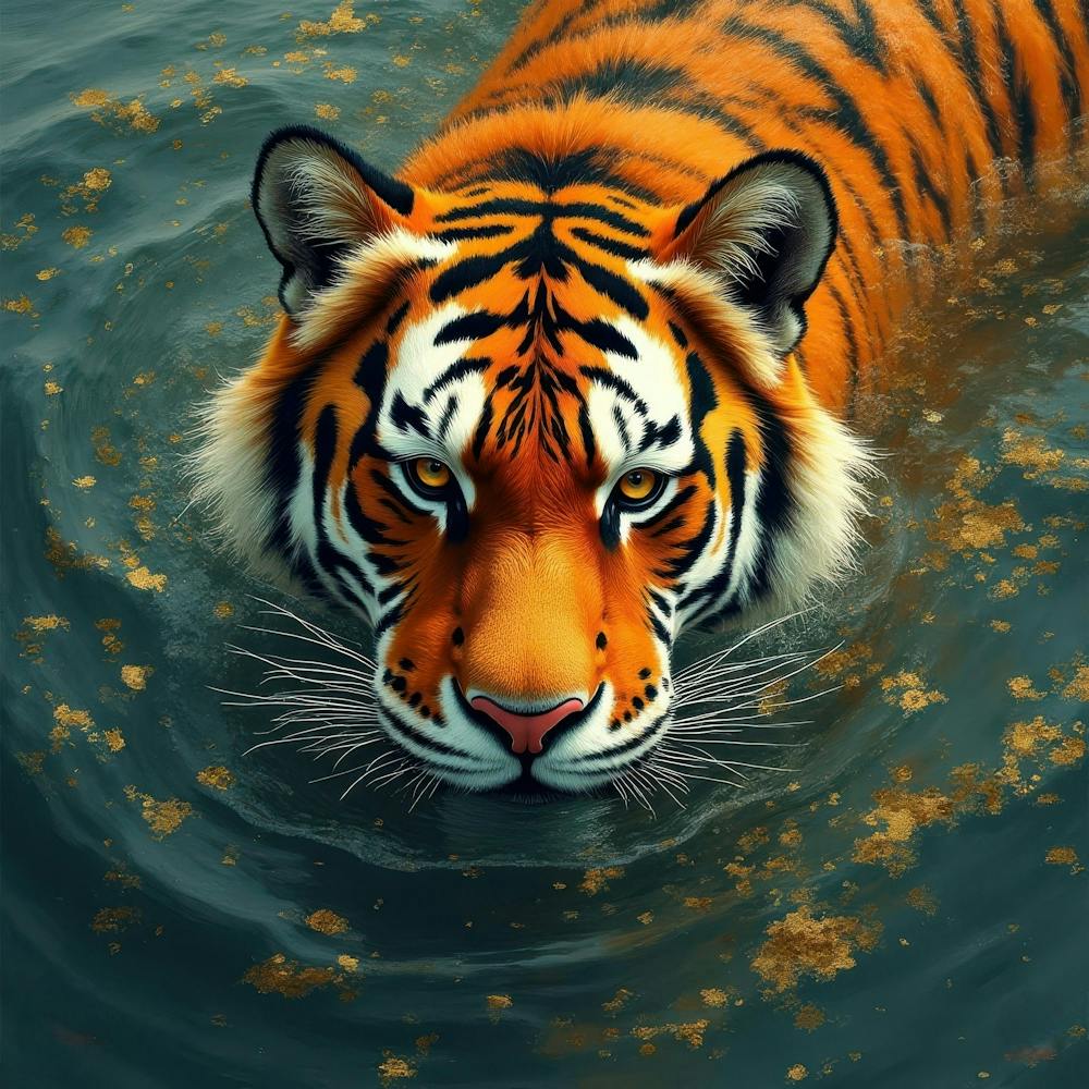 Tiger In Water
