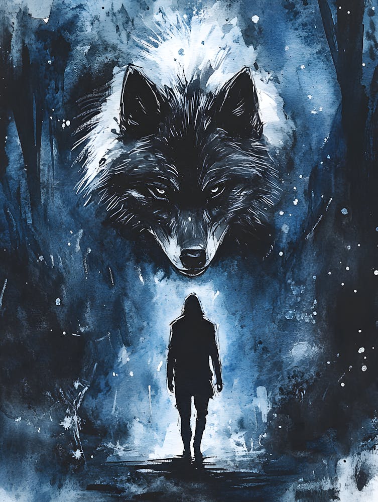 Wolf In The Woods 1