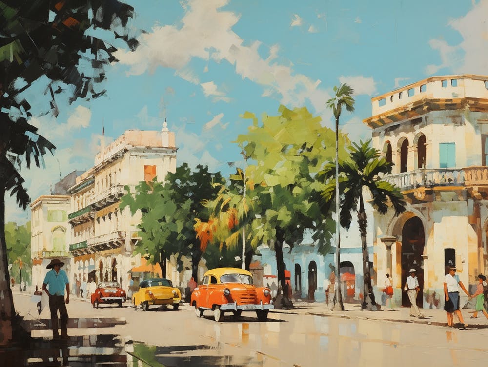 Havana Square - expressionism