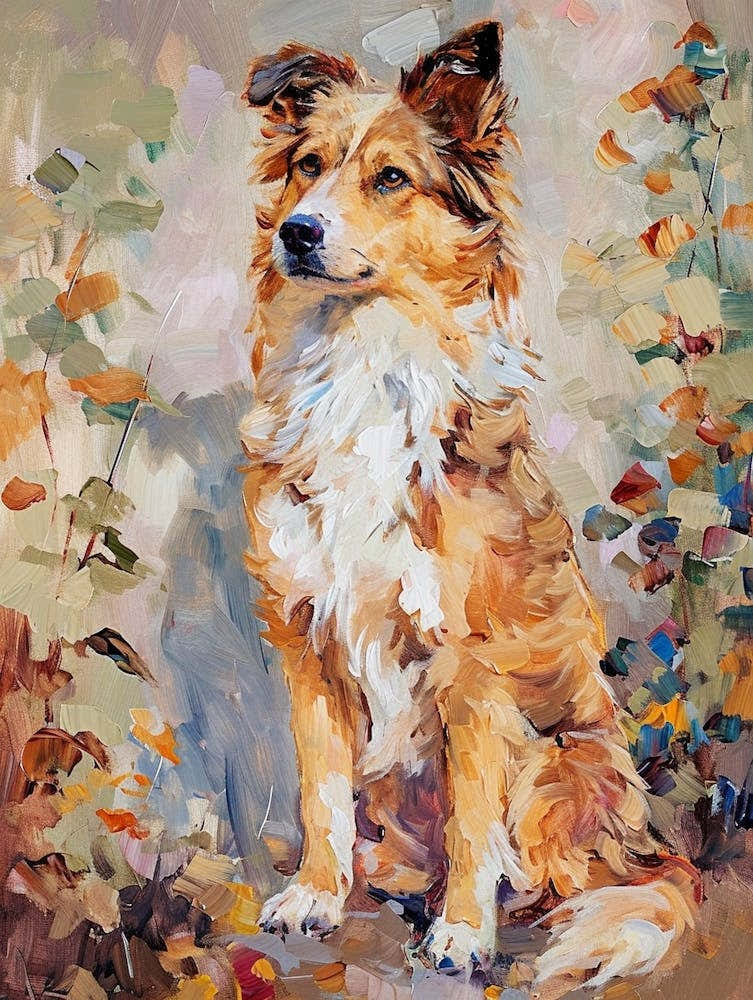 Icelandic Sheepdog Acrylic Painting 6