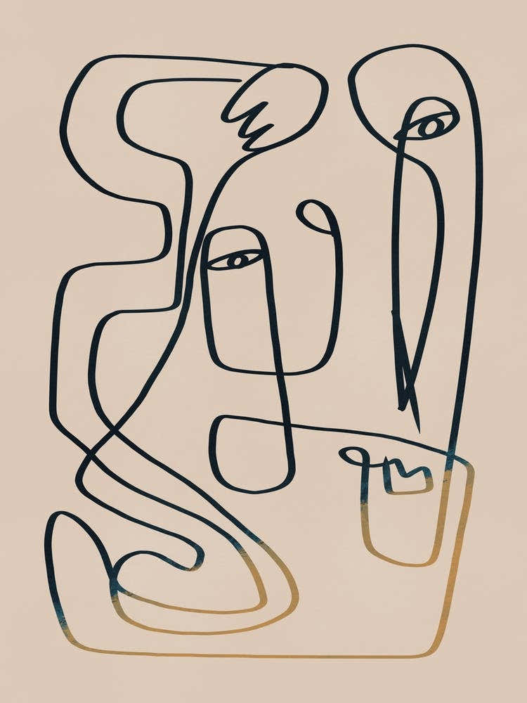 Line Art Portrait Study