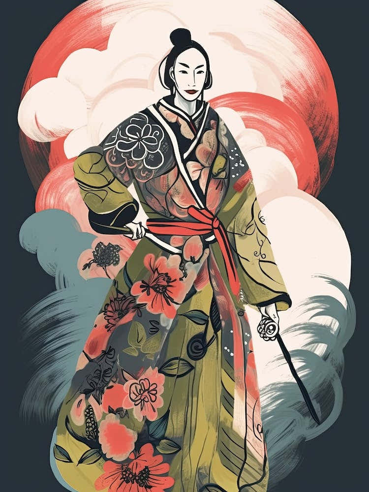 Female Samurai Onna Musha Illustration 12