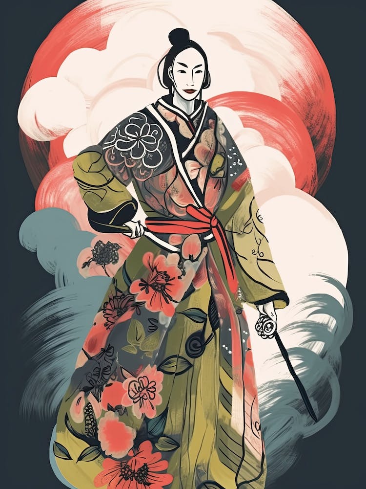 Female Samurai Onna Musha Illustration 12