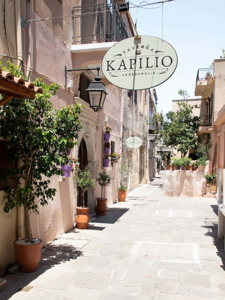 Street On Crete Island