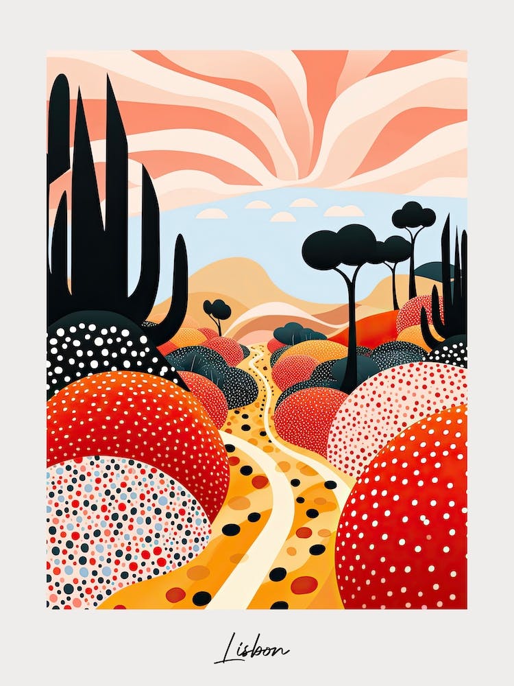 Poster Of Lisbon, Illustration In The Style Of Pop Art 2