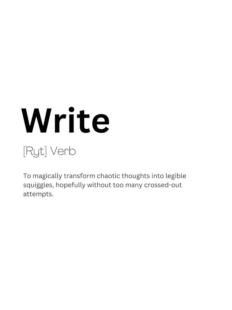 Write Definition Meaning