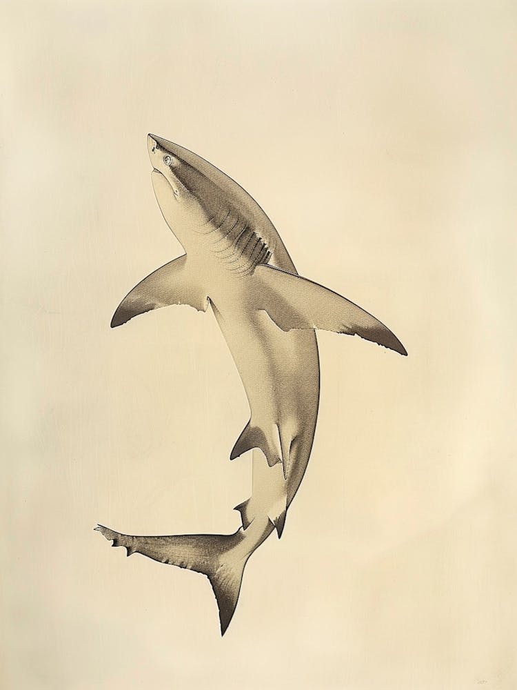 Greenland Shark Vintage Illustration 5