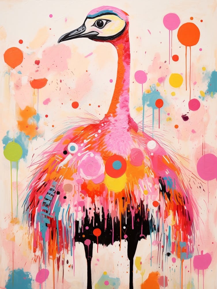 Pink Scandi Ostrich 1