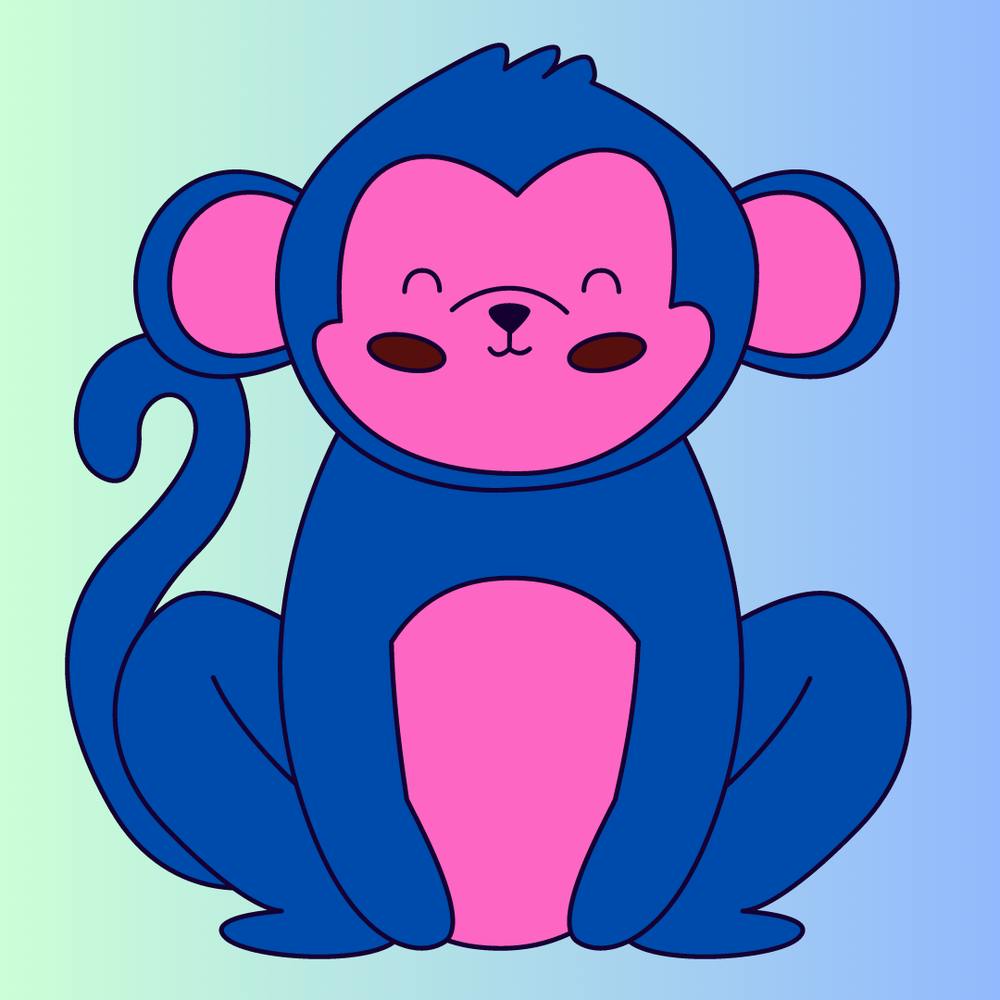 Cartoon monkey art design
