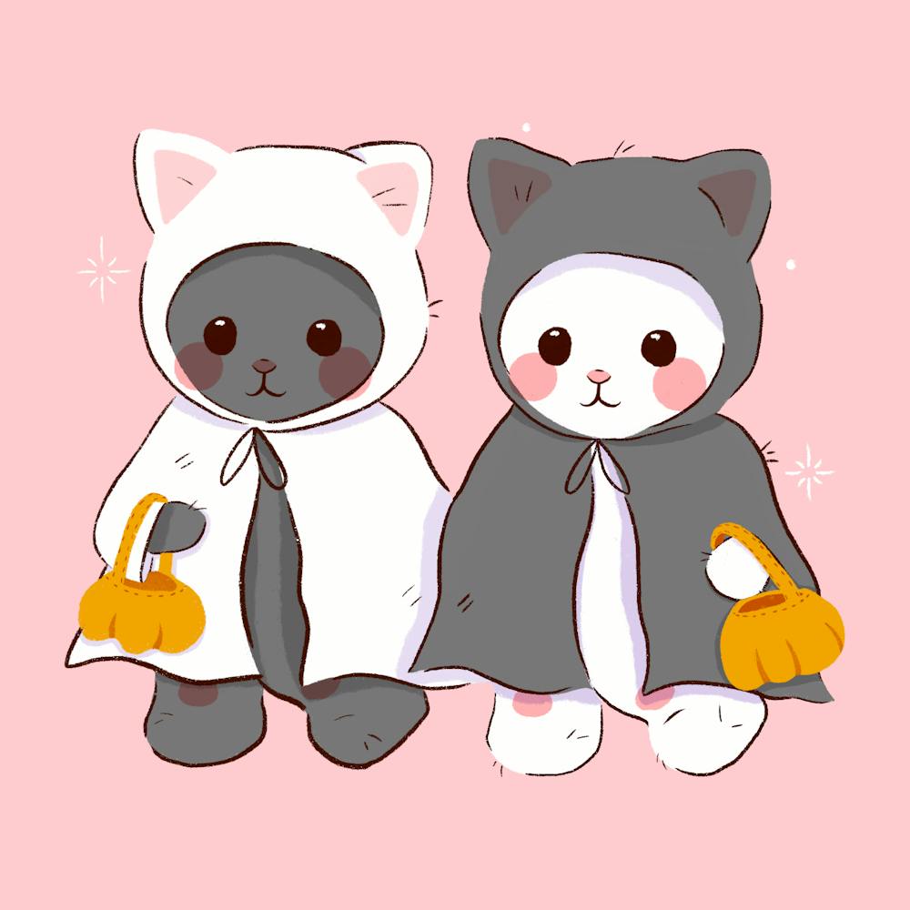 trick or treat - cute halloween cats 1