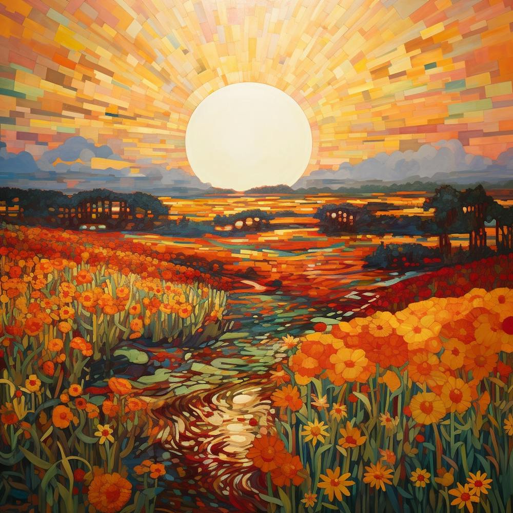 Sunset In The Meadow 1