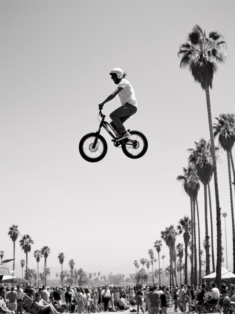 Venice Beach, Italy, Black And White Analogue Photograph 2